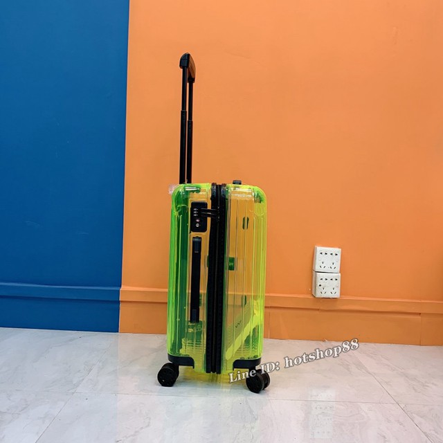 RIMOWA行李箱全新限量版四輪拉杆箱 日默瓦RIMOWA Essential Neon霓虹系列登機箱 089E青檸綠 gdx1432